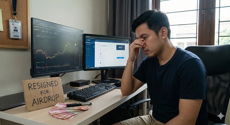 Menyesal Resign Demi Airdrop Kripto: Pelajaran Berharga dari Jackpot Rp82 Juta