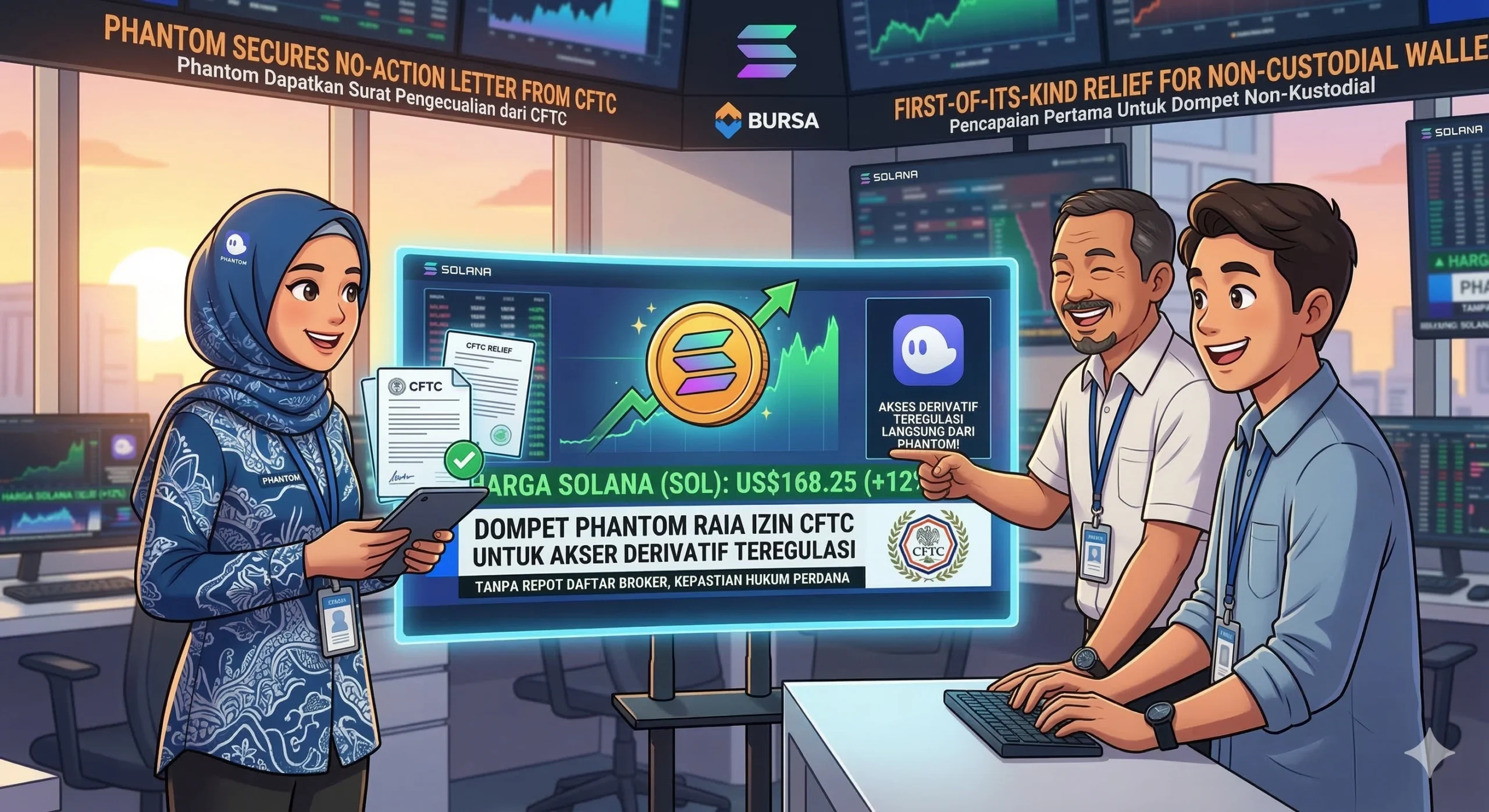 Dompet Kripto Solana Phantom Raih Izin CFTC Akses Pasar Derivatif Teregulasi