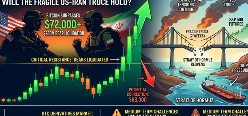 Harga Bitcoin Tembus $72 Ribu Pasca Gencatan Senjata AS-Iran: Mampukah Bertahan?