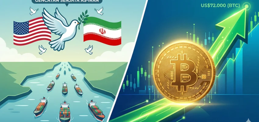 Gencatan Senjata AS-Iran Disepakati, Harga Bitcoin Langsung Tembus US$72.000