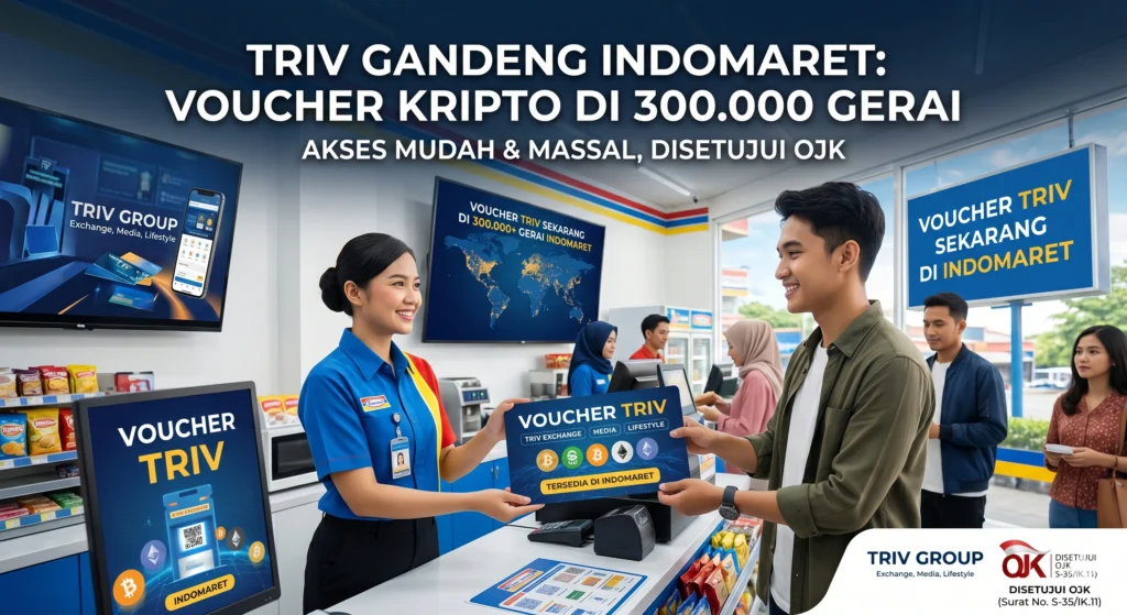 Ekspansi Massal, TRIV Gandeng Indomaret Jual Voucher Kripto di 300 Ribu Gerai