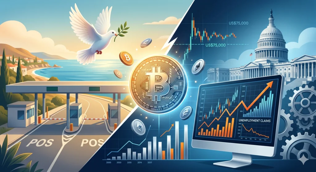 Gencatan Senjata Kerek Bitcoin Lewati US$75.000, Namun Laju Tertahan Data Ekonomi AS