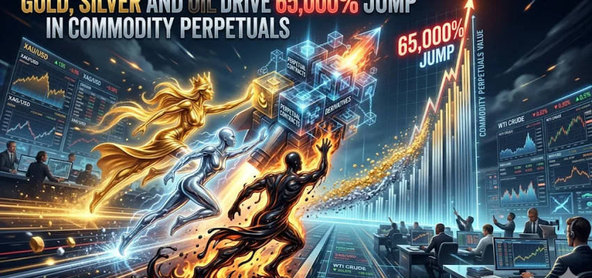Lonjakan 65.000% Perdagangan Commodity Perpetuals Dipicu Emas, Perak, dan Minyak
