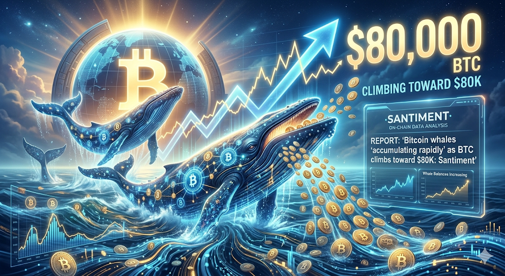 Whale Bitcoin Borong Aset Saat Harga Mendekati $80.000