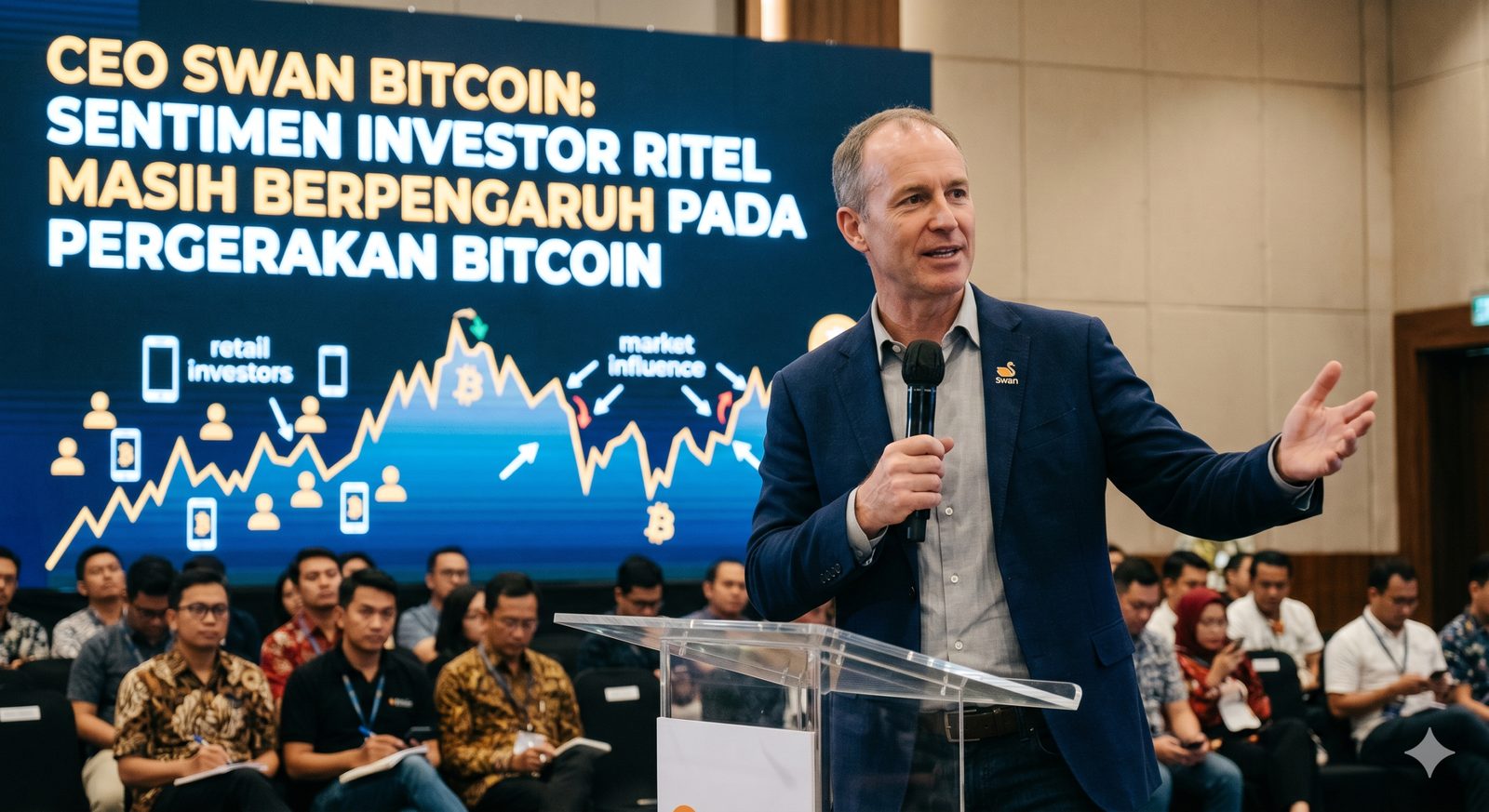 CEO Swan Bitcoin: Sentimen Investor Ritel Masih Berpengaruh pada Pergerakan Bitcoin