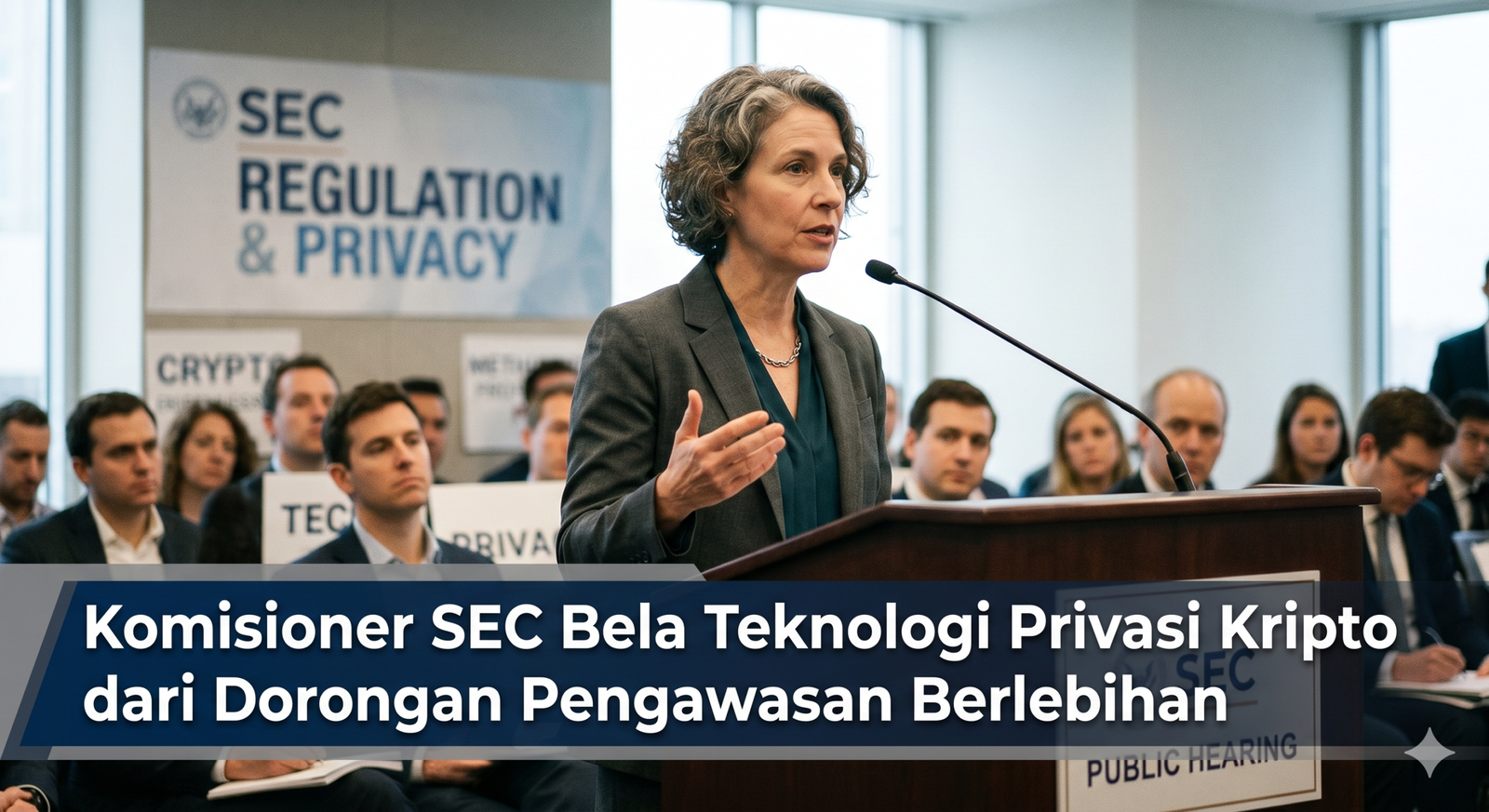 Komisioner SEC Bela Teknologi Privasi Kripto dari Dorongan Pengawasan Berlebihan
