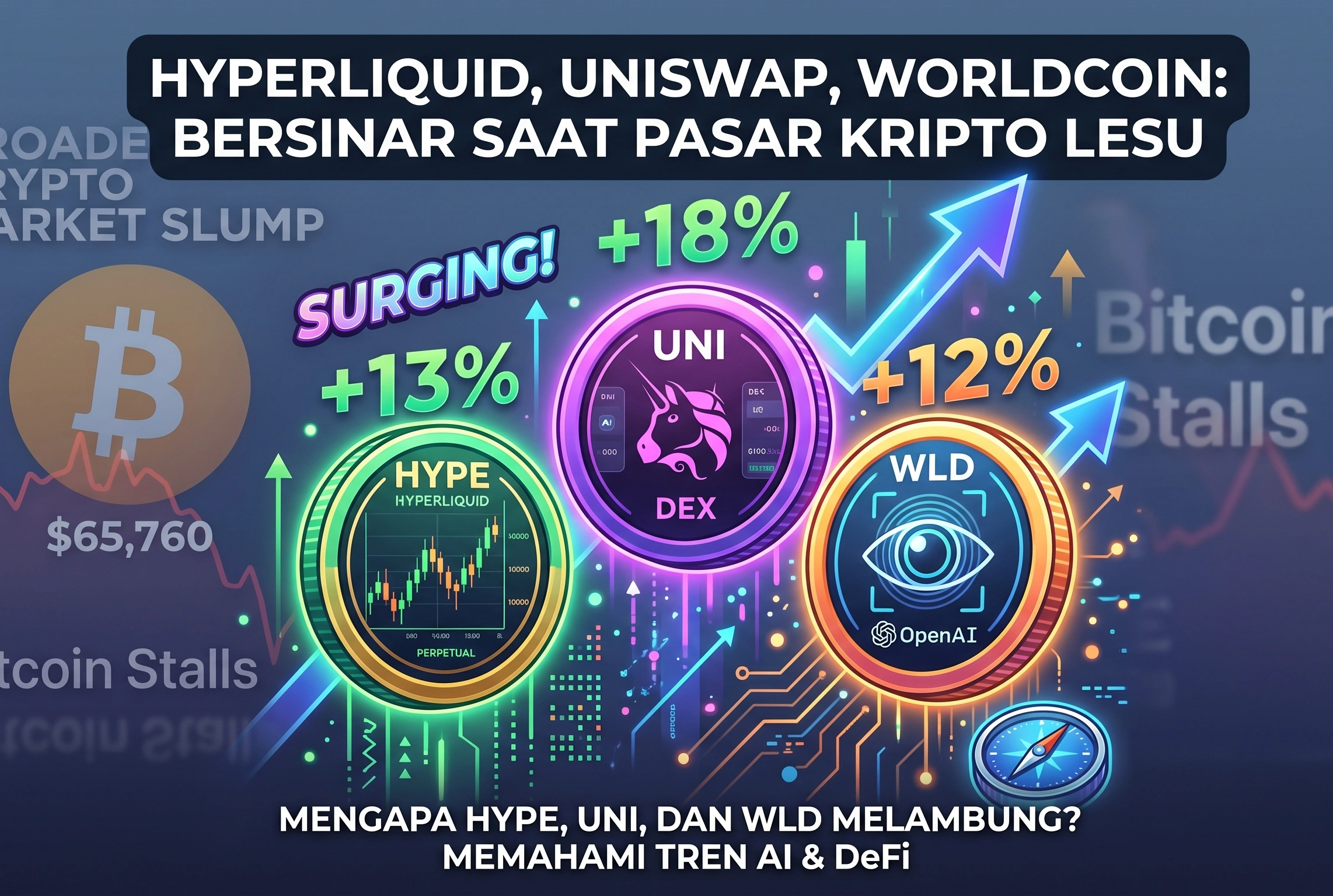 Memahami Tren Kripto: Mengapa HYPE, UNI, dan WLD Melambung Saat Pasar Sedang Lesu?