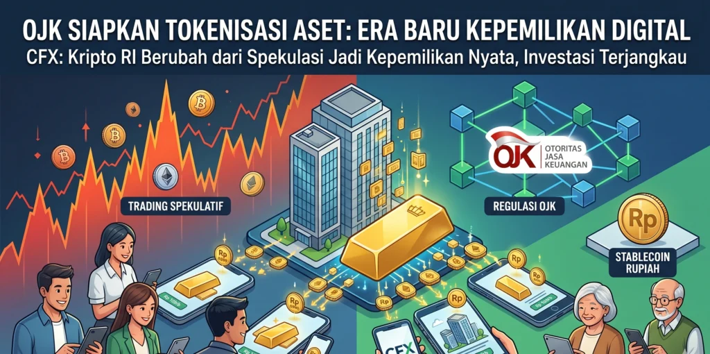 Babak Baru Kripto RI: OJK Siapkan Aturan Tokenisasi Aset, CFX Dukung Penuh Inovasi Kepemilikan Digital