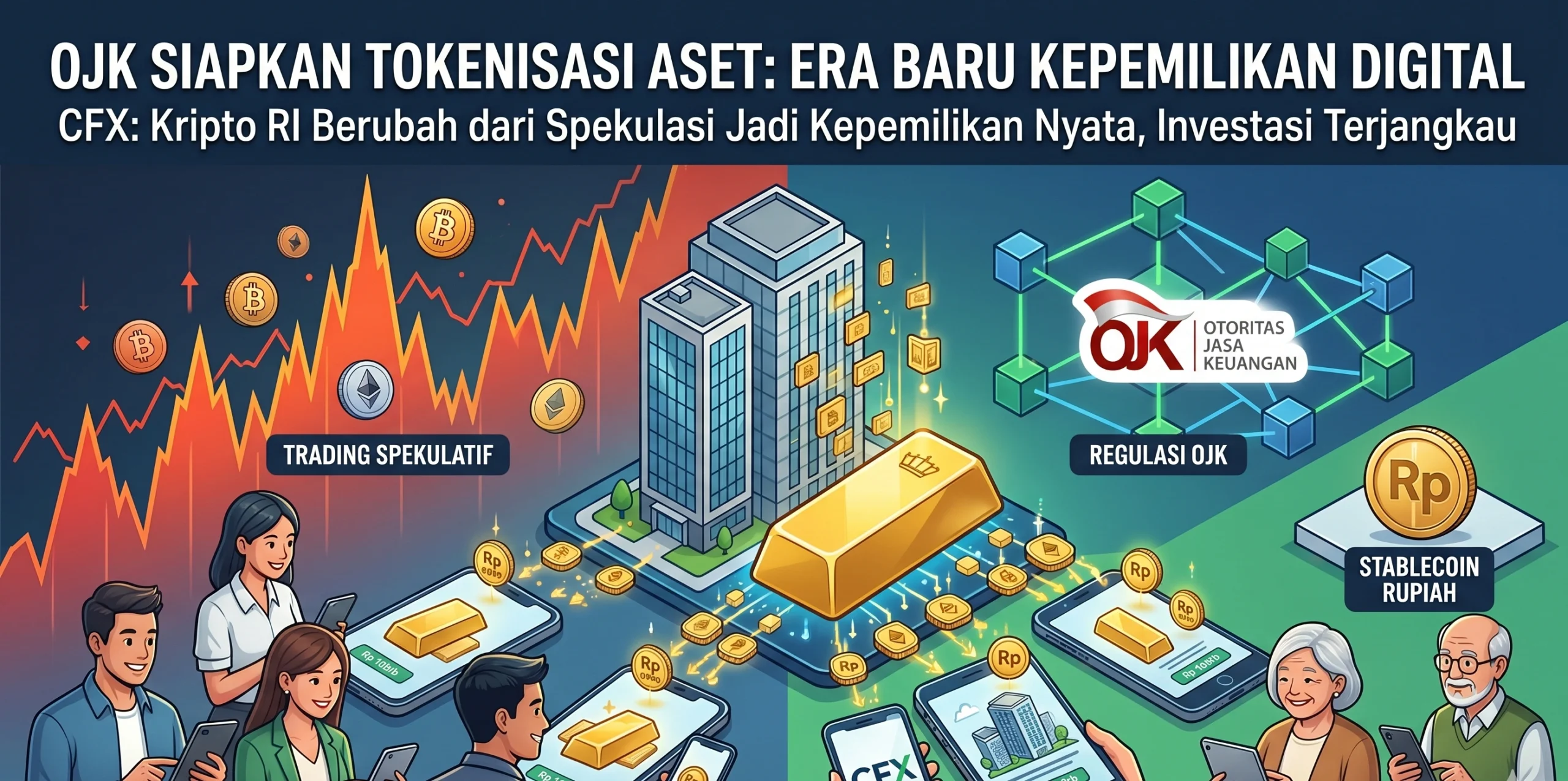 Babak Baru Kripto RI: OJK Siapkan Aturan Tokenisasi Aset, CFX Dukung Penuh Inovasi Kepemilikan Digital