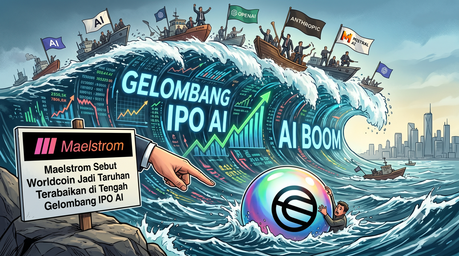 Maelstrom Sebut Worldcoin Jadi Taruhan yang Terabaikan di Tengah Gelombang IPO AI