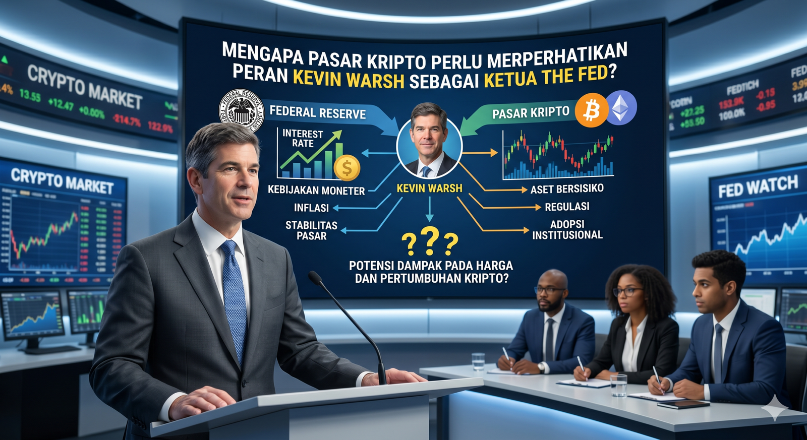 Mengapa Pasar Kripto Perlu Memperhatikan Peran Kevin Warsh sebagai Ketua The Fed?