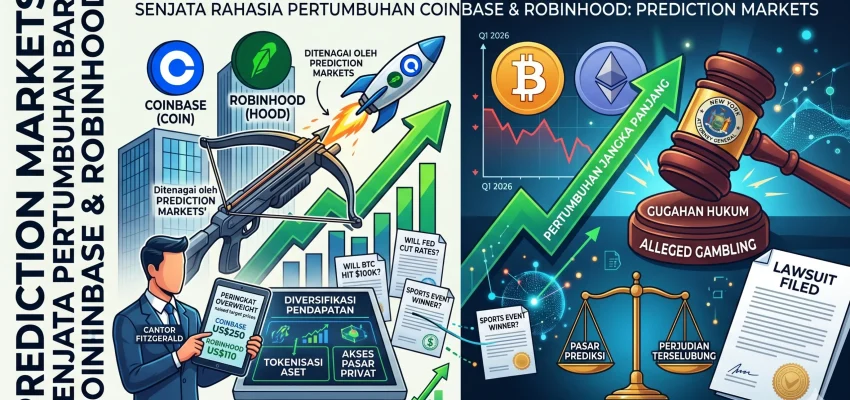 Pasar Prediksi Jadi Senjata Baru untuk Mendorong Pertumbuhan Coinbase dan Robinhood